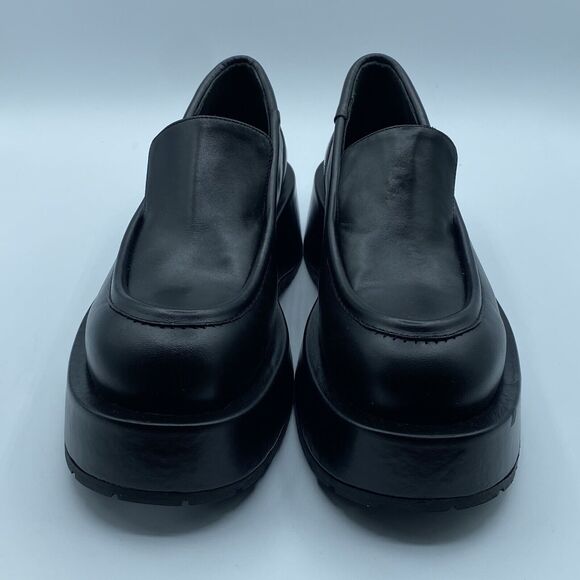 Anthropologie Paloma Barcelo Chunky  Loafers Womens US 9 Black Leather Y2K NWOB - Picture 4 of 15